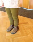 Organic Ribbed Essential Leggings - Herb