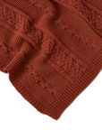 Garbo&Friends Rust Knitted Blanket