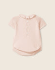Wedoble Frilled Romper – Organic Cotton | Boundless Love Pink