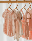 Wedoble Frilled Romper – Organic Cotton | Boundless Love Pink