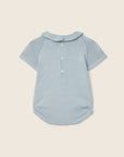 Wedoble Frilled Romper – Organic Cotton | Boundless Love Blue