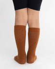 Nooan Possum Merino Wool HUKA JUNIOR Socks Leather Brown
