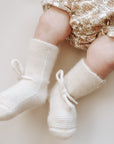 Classical Child Cashmere Booties Milk