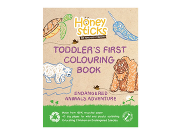 Honeysticks Toddlers First Colouring Book - An Endangered Animals Adventure