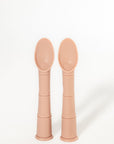 Blush Silicone Beginner Baby Spoon 2 Pack