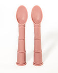 Desert Rose Silicone Beginner Baby Spoon 2 Pack