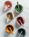 Ochre Silicone Suction Bowl