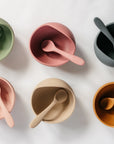 Linen Silicone Suction Bowl