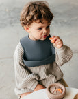 Denim Silicone Bib