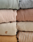 Muslin Fitted Sheet Bassinet Fog