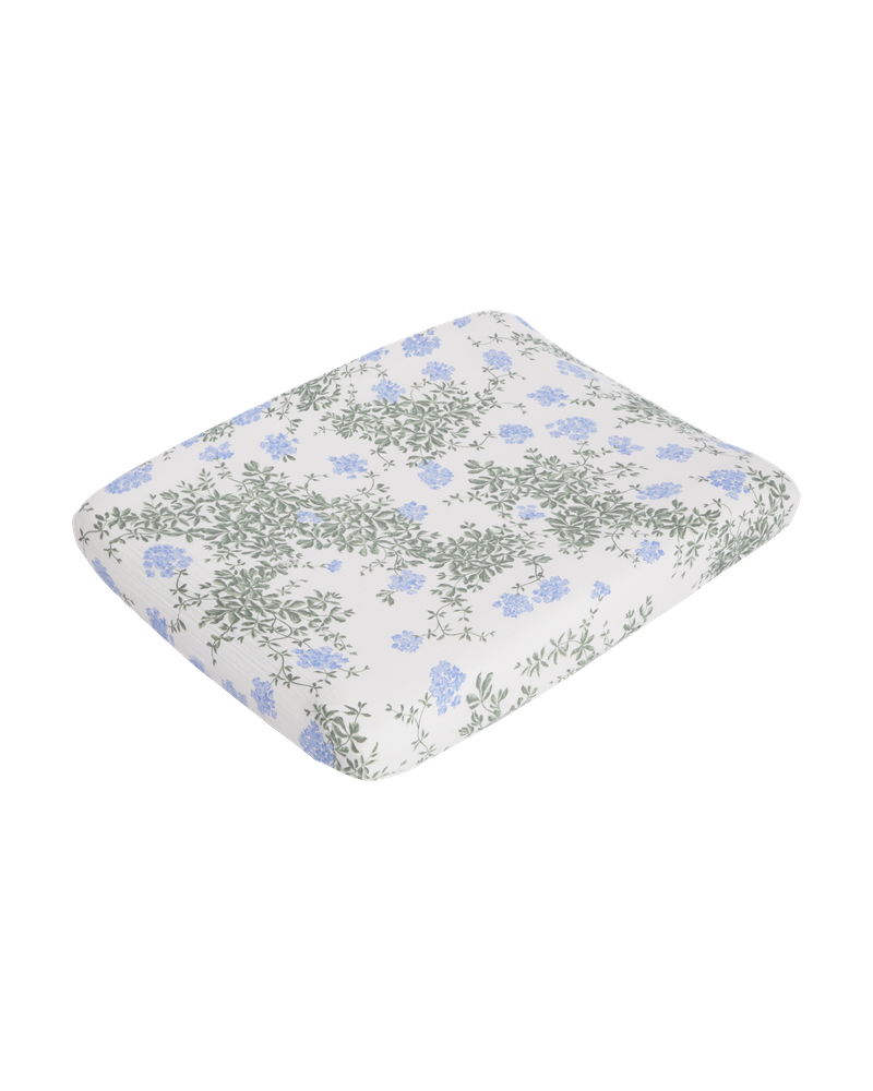 Garbo&amp;Friends Plumbago Muslin Changing Mat Cover/Bassinet Fitted Sheet