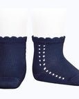 Condor Short Lace Socks Navy