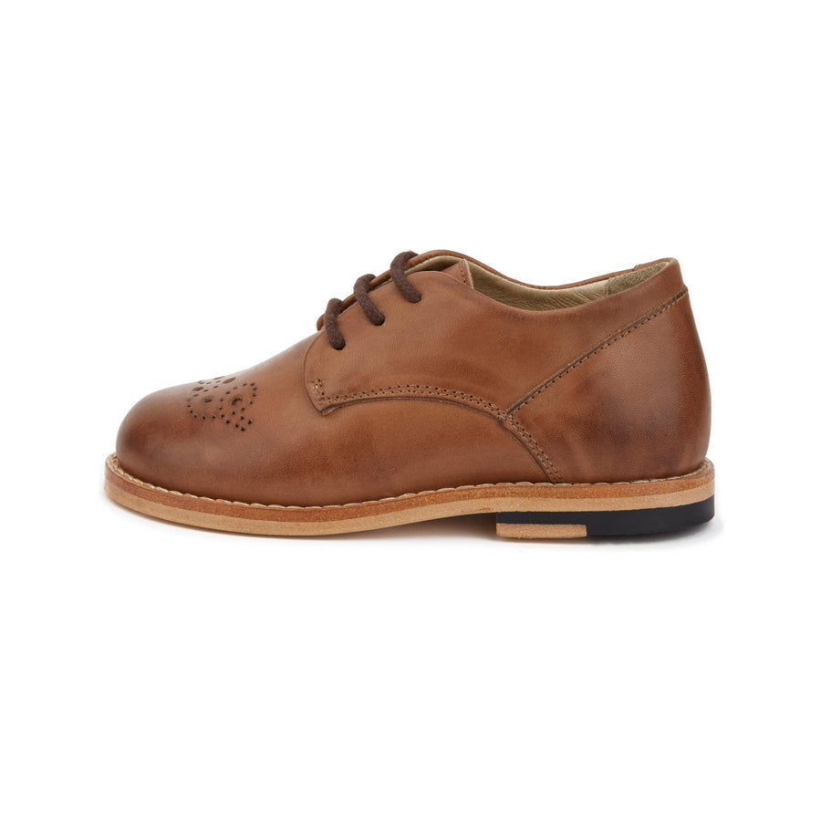 Young Soles Bobby Brogue Leather Shoe Tan