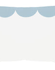 Castle Blue Linen Scallop Pillowcase