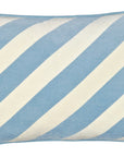 Castle Blue Stripe Lumber Velvet Cushion