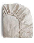 Muslin Fitted Sheet Bassinet Fog