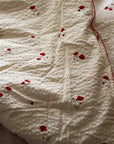 Garbo&Friends Seersucker Filled Blanket Poppy