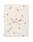 Garbo&Friends Seersucker Fitted Sheet Cot Poppy
