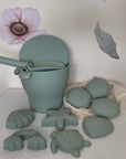 Sage Green 12 Piece Beach Bucket & Toys Set