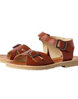 Young Soles Pearl Leather Sandal Chestnut