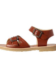 Young Soles Pearl Leather Sandal Chestnut
