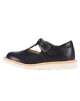 Young Soles Rosie T-Bar Leather Shoe Black