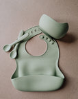 Sage Silicone Bib