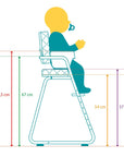 Charlie Crane Tibu High Chair with Baby Set White