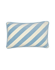 Castle Blue Stripe Lumber Velvet Cushion