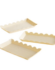 Scallop Edge Wooden Party Plates 10 Pack