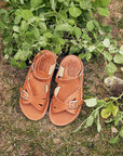 Young Soles Pearl Leather Sandal Chestnut