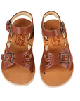 Young Soles Pearl Leather Sandal Chestnut