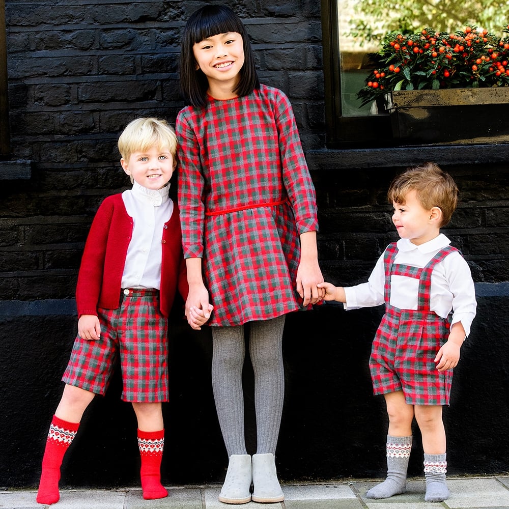 Knee Border Fair Isle Socks