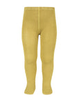 Plain Soft Stitch Tights Mustard