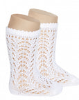 Condor Long Lace Socks White