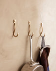 FERM LIVING Curvature Hooks, Black Brass (Set of 3)