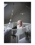 Garbo&Friends Floral Moss Percale Crib Bumper