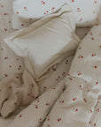 Garbo&Friends Seersucker Fitted Sheet Cot Poppy