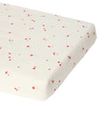 Garbo&Friends Seersucker Fitted Sheet Cot Poppy
