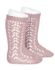 Old Rose Long Lace Socks