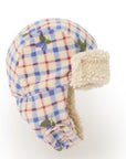 Garbo&Friends Fleece Aviator Hat Mulberry Check