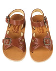 Young Soles Pearl Leather Sandal Chestnut