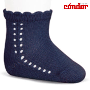 Short Lace Socks Navy | Condor