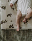 Garbo&Friends Blackberry Muslin Changing Mat Cover/Bassinet Fitted Sheet