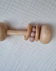 Beech & Silicone Rattle