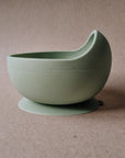 Silicone Suction Bowl Sage Green