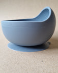 Silicone Suction Bowl Denim Blue