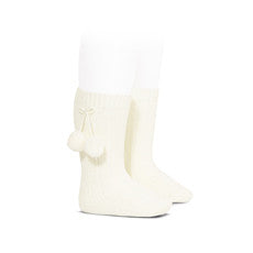 Pom pom knee high socks - Neutral - Classical Child
 - 3