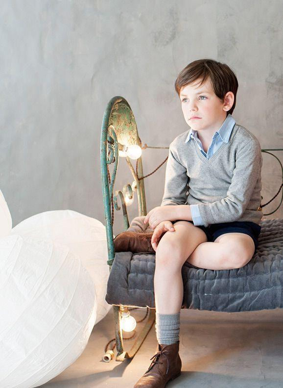 Ribbed Socks Aluminium - Classical Child
 - 4
