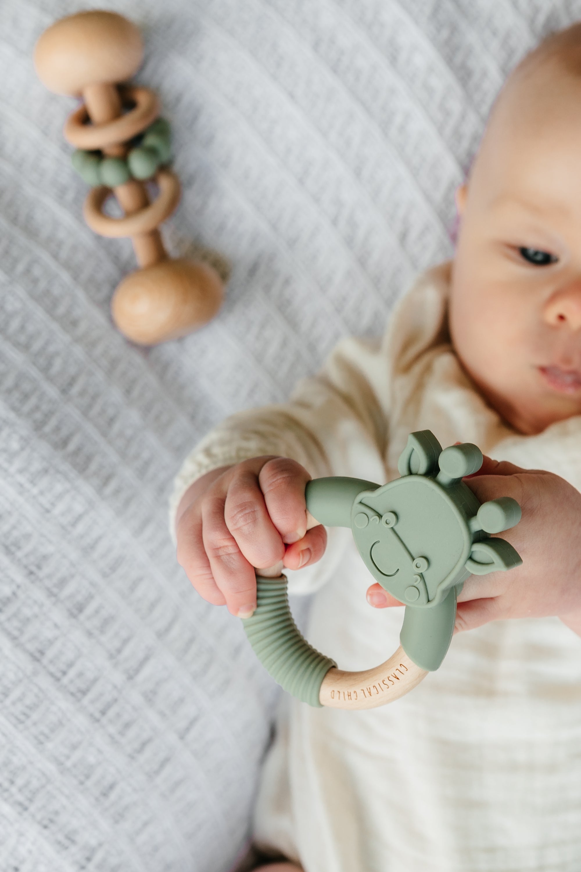 Beech &amp; Silicone Rattle Sage
